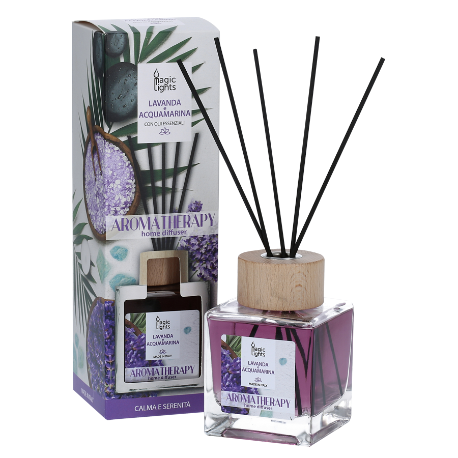 Diffusore a bastoncini Aromaterapia Lavanda e Acquamarina