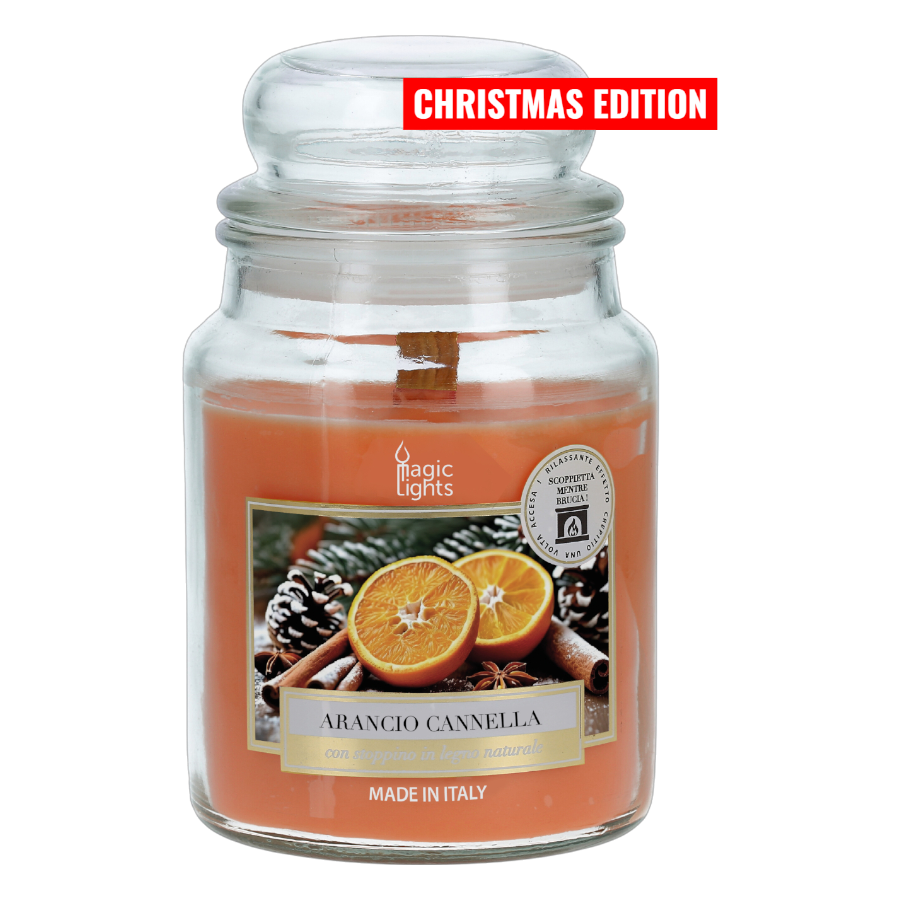 Candela profumata per ambiente Arancio Cannella Christmas Edition