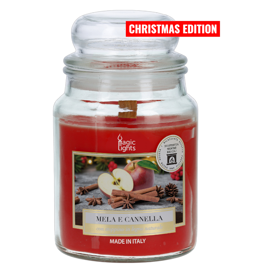 Candela profumata per ambiente Mela e Cannella Christmas Edition
