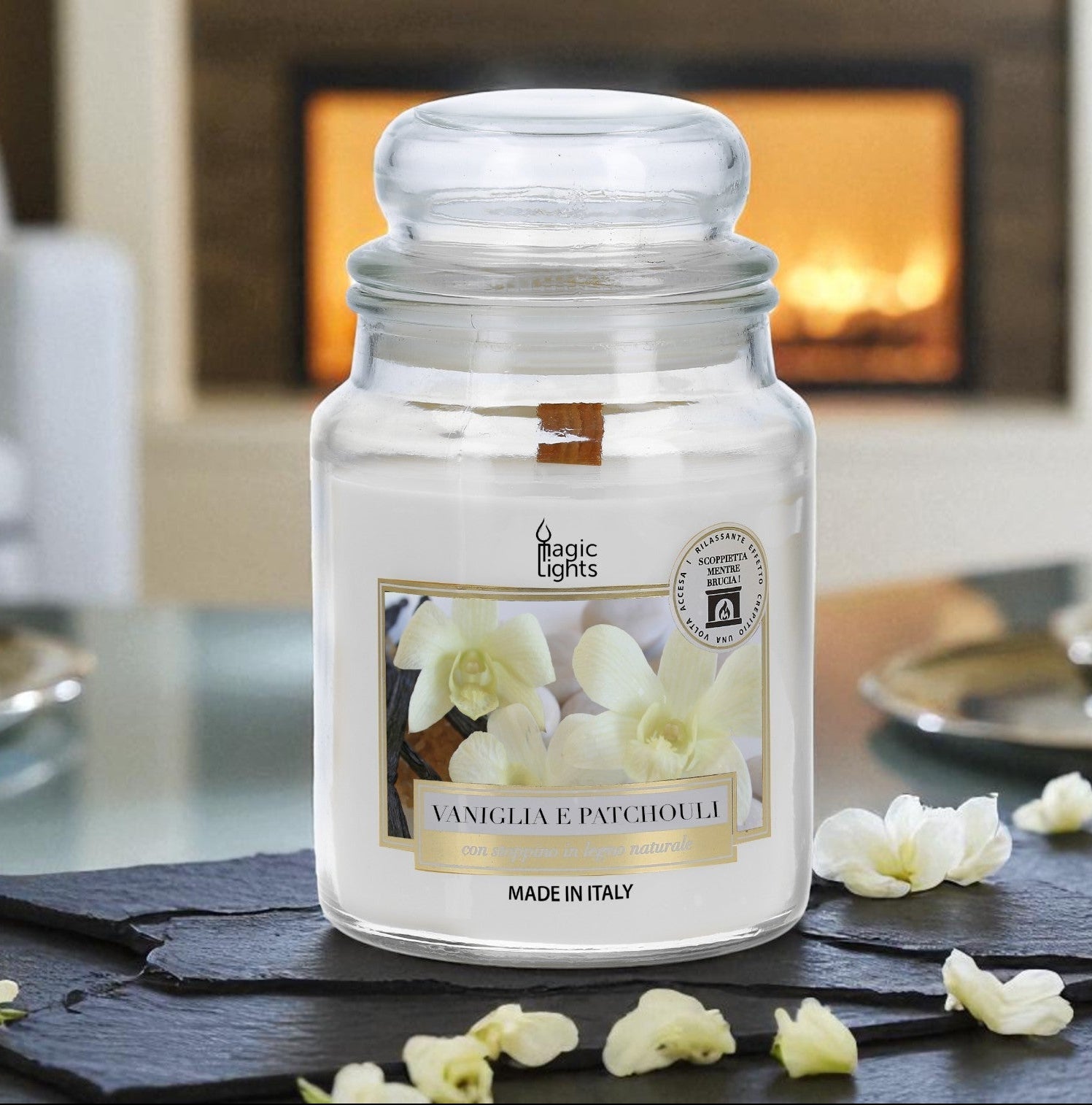 Candela profumata per ambiente Vaniglia e Patchouly