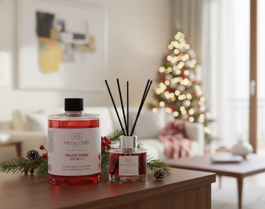 RICARICA FRUTTI ROSSI 500ML - 120+ GIORNI di Profumo Natalizio [Made in Italy]