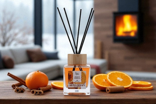 Diffusore a bastoncini Aromaterapia Arancio Cannella