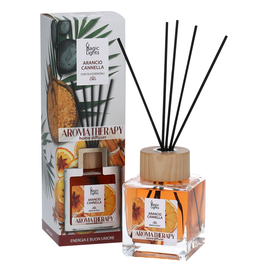 Diffusore a bastoncini Aromaterapia Arancio Cannella