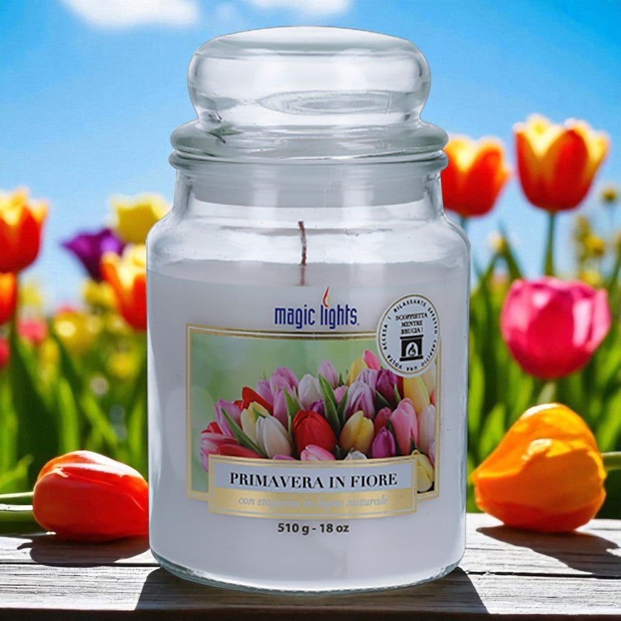 Candela profumata per ambiente Primavera in fiore