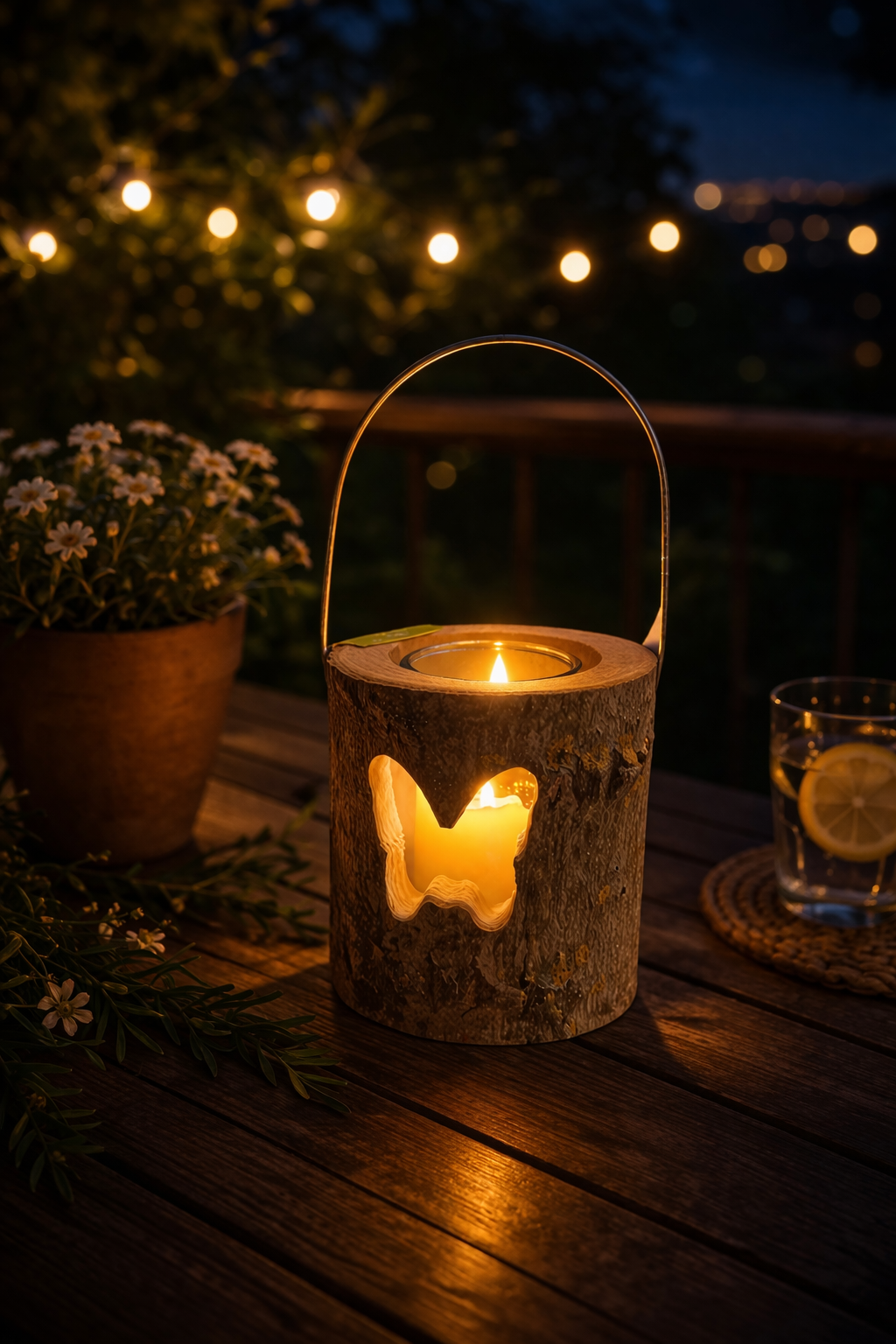 Lanterna Citronella Magic Lights per terrazzo e serate estive all'aperto