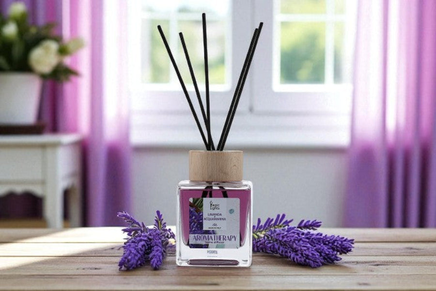 Diffusore a bastoncini Aromaterapia Lavanda e Acquamarina