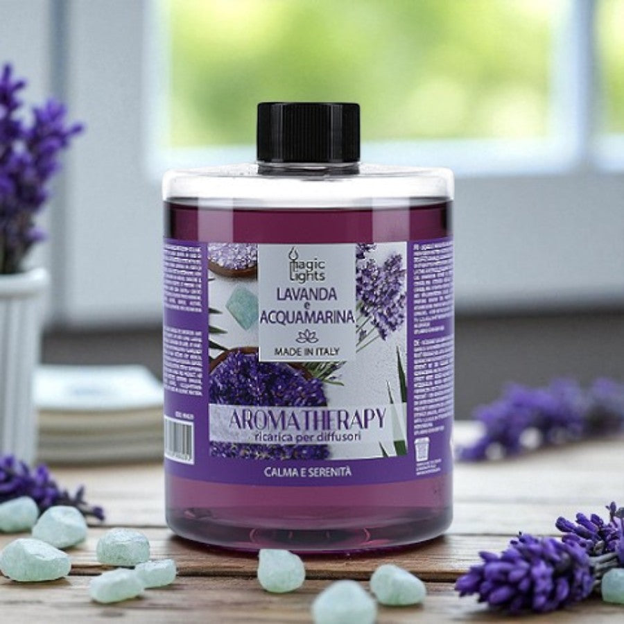 Ricarica per diffusori a bastoncino Aromaterapia Lavanda e Acquamarina