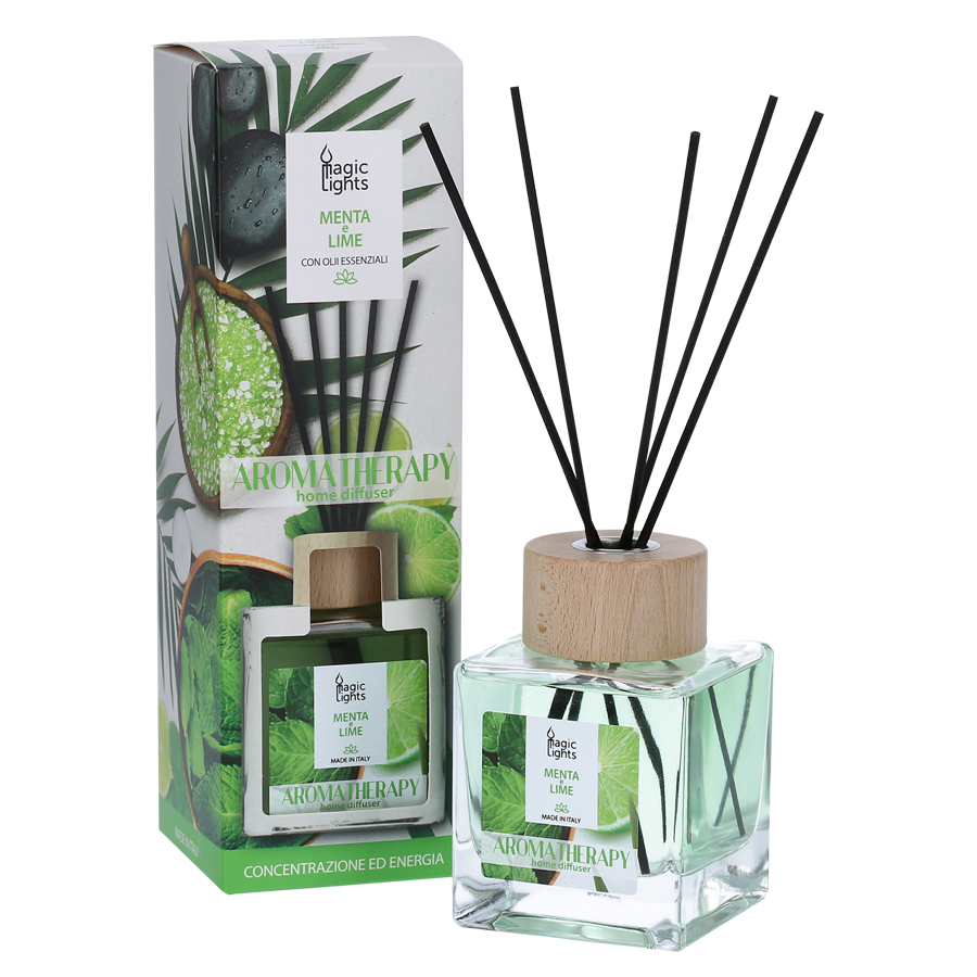 Diffusore a bastoncini Aromaterapia Menta e Lime