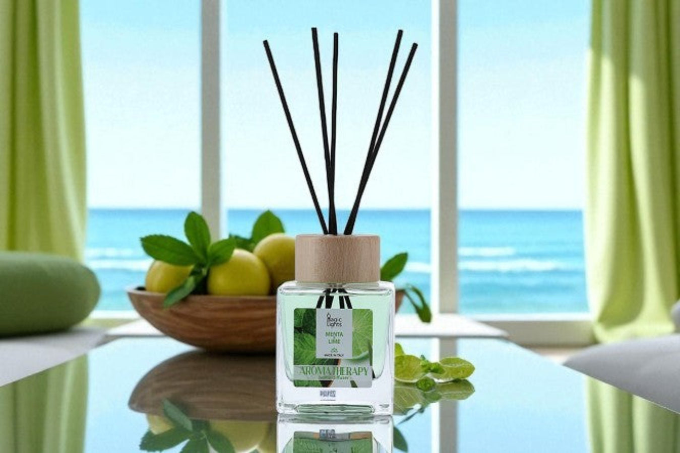 Diffusore a bastoncini Aromaterapia Menta e Lime