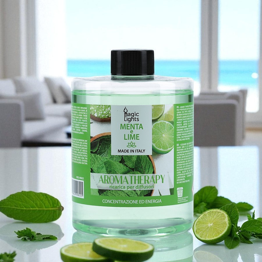 Ricarica per diffusori a bastoncino Aromaterapia Menta e Lime
