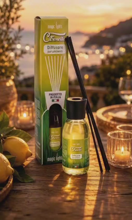 Diffusore Citronella Magic Lights per giardino e ambienti esterni