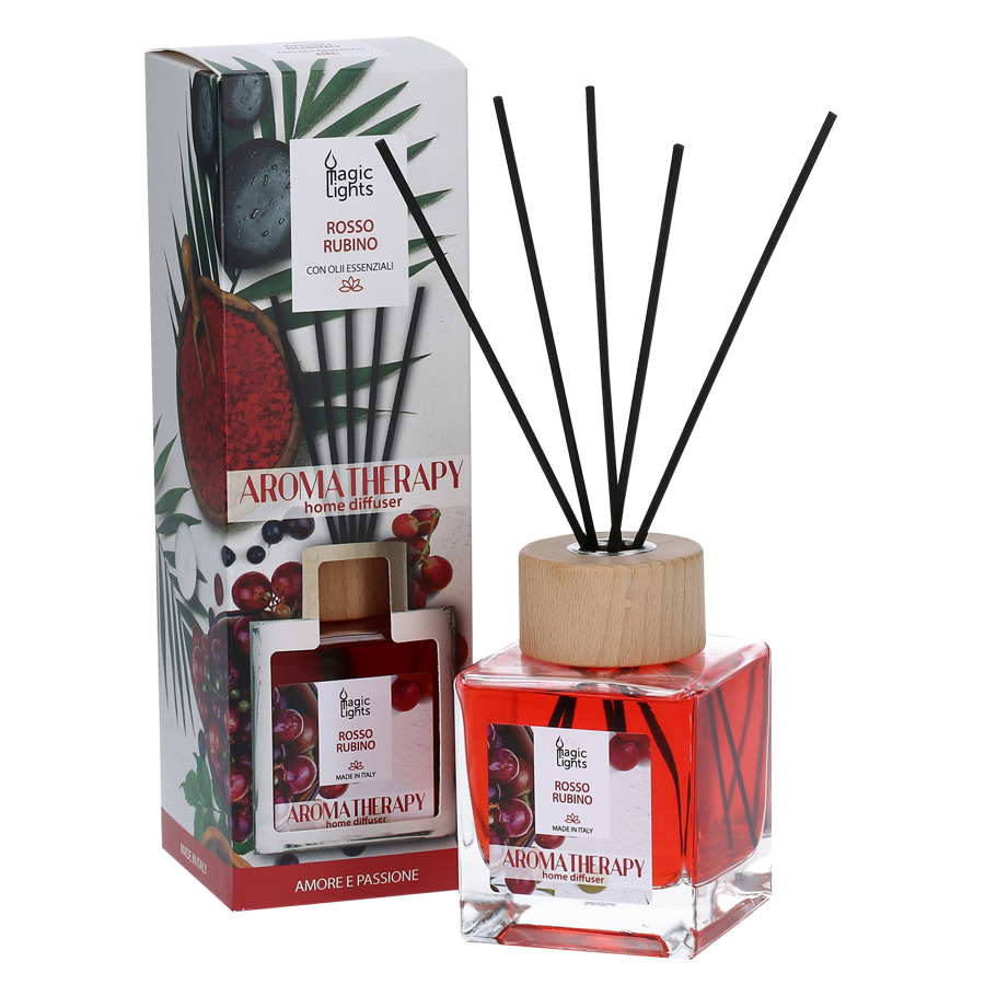 Diffusore a bastoncini Aromaterapia Rosso Rubino