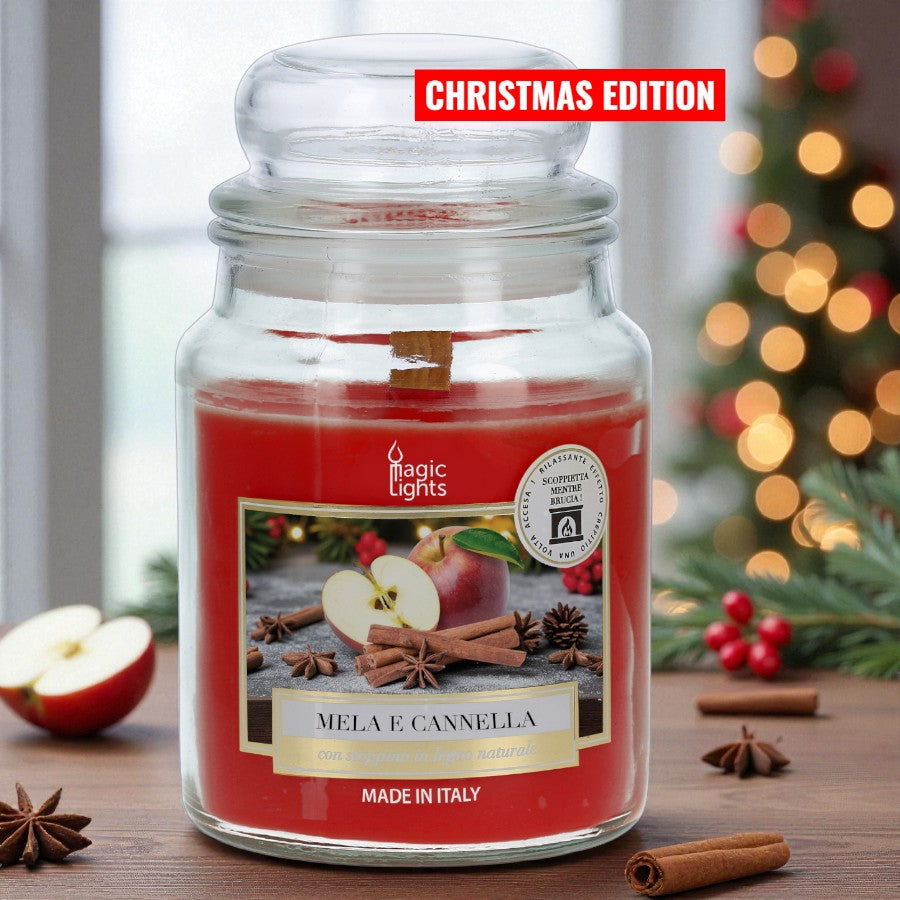 Candela profumata per ambiente Mela e Cannella Christmas Edition