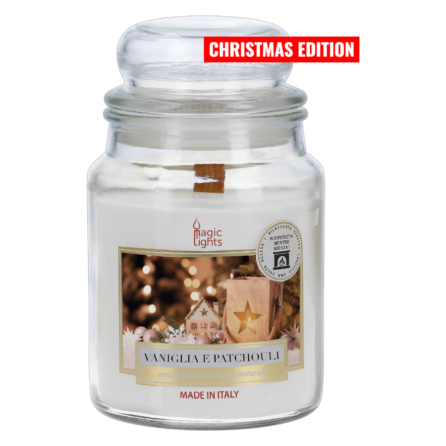Candela profumata per ambiente Vaniglia e Patchouli Christmas Edition