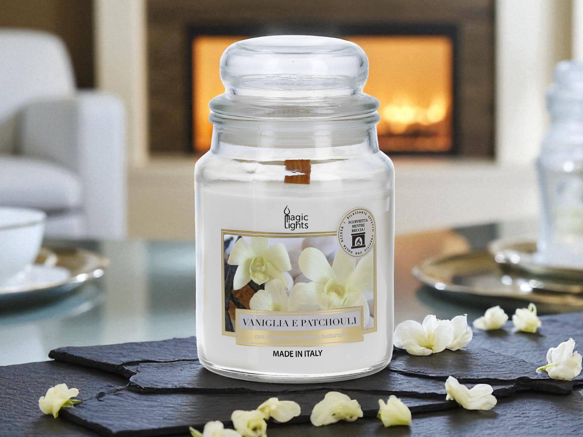 Candela profumata per ambiente Vaniglia e Patchouly